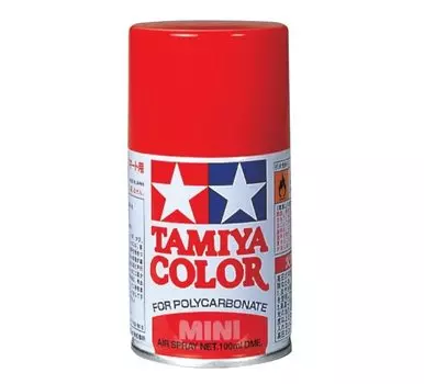 Поликарбонатная аэрозольная краска TAMIYA, красная, модель 86002 PS-2