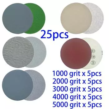 Polishing Sanding Disc Tool 25pcs Wet Dry 2 inch 1000-5000 Grit Sandpaper