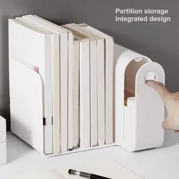 Полка для книг, многофункциональная, отдельно стоящая, прочная, выдвижная, противоскользящая, экономящая место, белая, настольная, держатель для книг, органайзер, коробка, товары для дома белый
