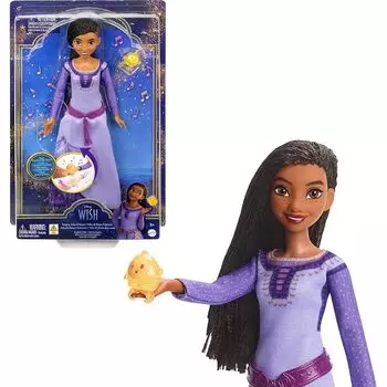 Полли Покет Маттел (Маттел) Игрушка Disney Wish Sing Asha of Rosas Модные куклы и фигурки звезд Позируемые со съемным костюмом «This» на английском языке Sing