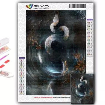 Полная 5D Diy Алмазная Картина Свирепый Зверь 5D Алмазная Картина Full Round 20X30CM