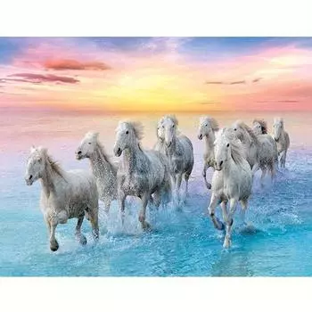 Полная круглая алмазная живопись, вышивка животных, лошадь, картина из стразов, домашний декор, алмазное искусство 30x40 см 30x40cm NO Frame