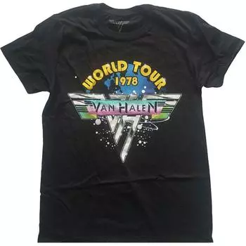 Полноцветная футболка унисекс Van Halen World Tour 78 S
