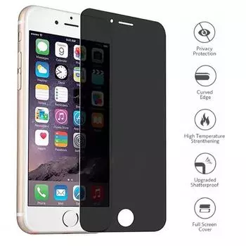 Полное покрытие Private Screen Protector для iPhone 6 7 8 Plus SE 2020 Antispy Закаленное стекло для iPhone 11 X XS MAX XR Privacy Glass iphone 11 чёрный