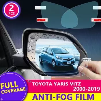 Полное покрытие противотуманная непромокаемая пленка для Toyota Yaris Vitz 2000 ~ XP10 XP90 XP130 10 90 130 Защитное зеркало заднего вида автомобиля Round 95mm x 95mm