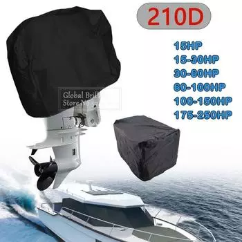 Полностью подвесной двигатель 15-250 л.с., чехол для лодки, черный 210D Оксфорд, водонепроницаемая защита от царапин, сверхмощная защита подвесного двигателя