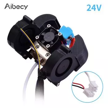 Полностью собранный комплект экструдера Aibecy Ender с алюминиевым нагревательным блоком, охлаждение сопла 0,4 мм 24V разноцветный