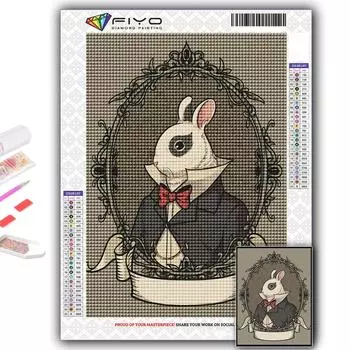 Полный 5D Diy Алмазная картина Антропоморфные милые животные 5D Алмазная картина Full Round 20X30CM