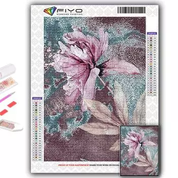 Полный 5D Diy Алмазная картина Цветы 5D Алмазная картина Full Round 20X30CM