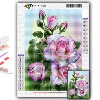Полный 5D Diy Алмазная картина Цветы 5D Алмазная картина Full Round 20X30CM