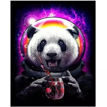 Полный 5D Diy Алмазная картина Мультфильм Панда Астронавт Вышивка Крестом Домашний Декор Ручная работа 25x30cm