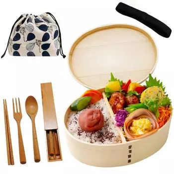 Полный набор ланч-боксов Magewappa Plain Wood Lunch Box Antibacterial Wappa Moisturizing Magewappa Wappa Magewappa [Набор Wappa] (Янагиседар) (Широкий лист)