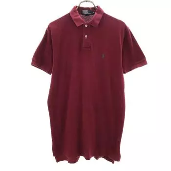 Поло от Ralph Lauren Сделано в США Футболка поло с коротким рукавом M винно-красный Палевый Мужское Б/У