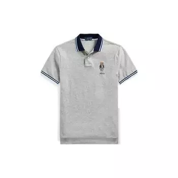 Polo Ralph Lauren Bear Logo Рубашка поло с коротким рукавом Мужская серая MNPOKNI1N821-660 S