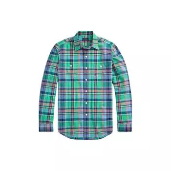 Polo Ralph Lauren Classic Fit Plaid Oxford Workshirt Мужские рубашки Зеленый MNPOWOV16823-524 L