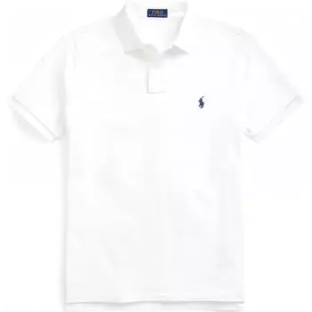 Polo Ralph Lauren Custom Slim Fit Mesh Polo Shirt Men Tops White MNPOKNI1N820078-100 S