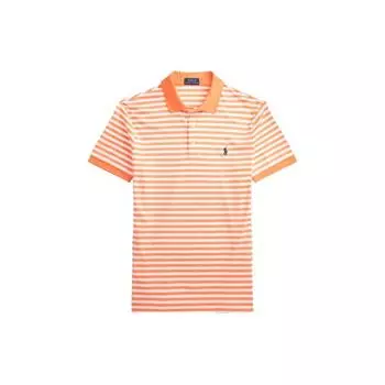 Polo Ralph Lauren цветные блоки полосатый логотип вышитый короткий рукав поло рубашка мужские топы оранжевый MNPOKNI1N821163-820 XL
