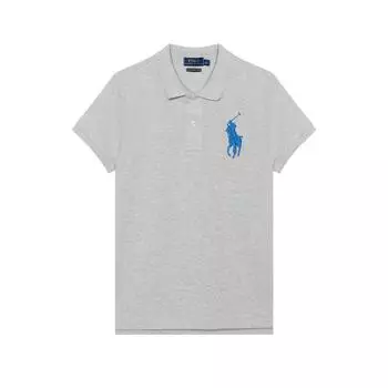 Polo Ralph Lauren Equestrian Knight Print Casual с коротким рукавом Поло Рубашка Женские топы Серый 211661697-006 S