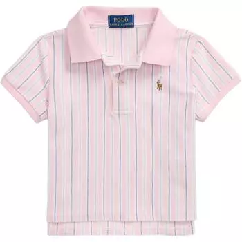 Polo Ralph Lauren Футболка поло Хлопок Полосатая Короткий рукав Светло-розовая Детские топы CWPOKNIR8020534-650 L