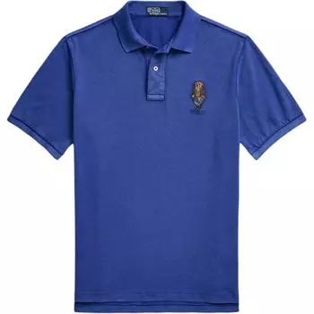 Polo Ralph Lauren Футболка поло с узором «Медведь поло» Мужские топы Синий 710958188-001 L