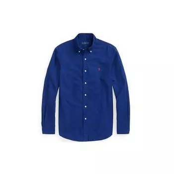 Polo Ralph Lauren FW21 Вышитый логотип Оксфордская рубашка с длинным рукавом Мужские рубашки Синий MNPOWOV16821770-400 XL