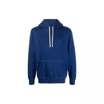 Polo Ralph Lauren FW22 Логотип Принт С Капюшоном Длинный Рукав Свободный Повседневный Толстовка Мужская Толстовка Синий 710766778-059 XL