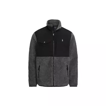 Polo Ralph Lauren FW22 Логотип с принтом цветных блоков воротник-стойка молния куртка мужские куртки черный MNPOKNI16822287-020 M