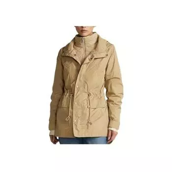 Polo Ralph Lauren FW22 однотонная куртка со съемным капюшоном и длинными рукавами женские куртки коричневого цвета WMPOOTWN2820174 S