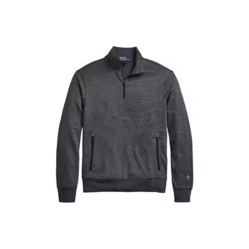 Polo Ralph Lauren FW22 однотонная мужская толстовка с длинным рукавом и полумолнией, серая MNPOKNI16822302-020 L