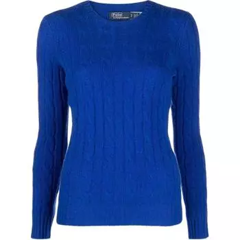 Polo Ralph Lauren FW22 однотонный вязаный свитер с круглым вырезом женский свитер синий 211880516-016 S