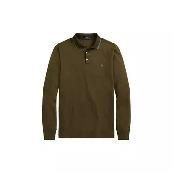 Polo Ralph Lauren FW22 Рубашка поло с принтом логотипа Мужские топы Зеленый MNPOKNI16822195-300 M