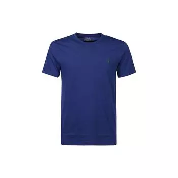 Polo Ralph Lauren FW22 Solid Logo Вышитый круглый вырез короткий рукав футболка мужские топы синий 710671438-281 L