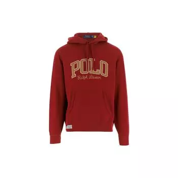 Polo Ralph Lauren FW22 Толстовка с капюшоном с логотипом и надписью Мужские толстовки с капюшоном Красные 710878613-004 S
