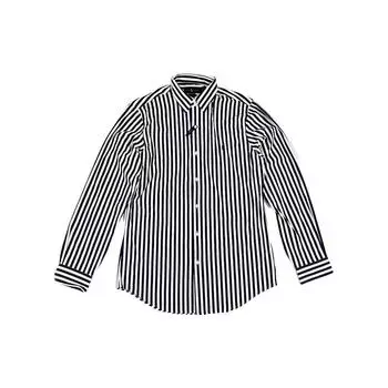 Polo Ralph Lauren FW22 Вышитый логотип в полоску с цветными блоками, однобортная рубашка с длинным рукавом, мужские рубашки темно-синего цвета 710844540-005 XL
