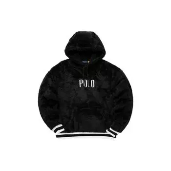 Polo Ralph Lauren Fw232 Полосатый принт с капюшоном и длинным рукавом приталенный мужской свитшот черный 710920251-002 M