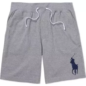 Polo Ralph Lauren FW23 однотонные прямые повседневные шорты с рисунком для верховой езды, мужские шорты серые 710707980010 M