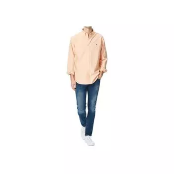 Polo Ralph Lauren FW23 Рубашка с длинным рукавом и заостренным воротником и вышивкой Pony Мужские рубашки бежевого цвета MNPOWOV16820412-800 M