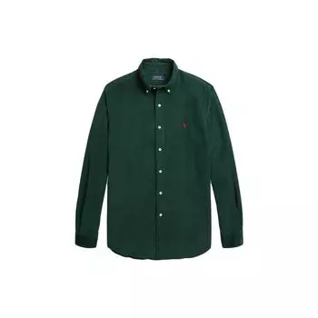 Polo Ralph Lauren FW23 Solid Logo Вышитая рубашка с длинным рукавом Мужские рубашки Зеленый MNPOWOV16823126-300 S