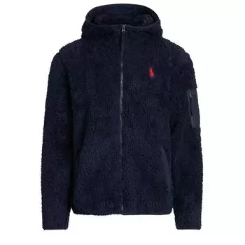 Polo Ralph Lauren FW24 плюшевая пони логотип вышитый молния толстовка мужская верхняя одежда темно-синий MNPOKNI16820997-410 XXL