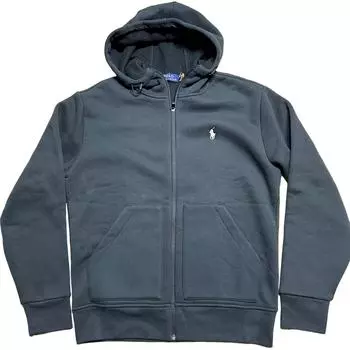 Polo Ralph Lauren FW24 Pony Logo Вышитый капюшон Карманная флисовая куртка с длинным рукавом Мужские куртки Черный MNPOKN16820911-001 S