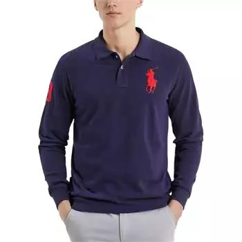 Polo Ralph Lauren Классический крой Вышитая футболка поло Big Pony Мужские топы 710675993-005 M