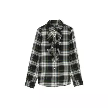 Polo Ralph Lauren Клетчатая рубашка с пуговицами на воротнике с длинным рукавом Детские рубашки Черный 313916440-001 XL