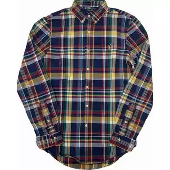 Polo Ralph Lauren клетчатая рубашка Slim Fit с длинным рукавом мужские рубашки 710954522-001 S