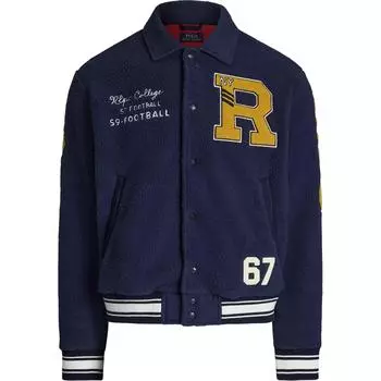 Polo Ralph Lauren Letter Appliqu Polo Collar Однобортная куртка с длинным рукавом Мужские куртки Темно-синие 710950793-001 L