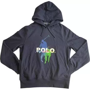 Polo Ralph Lauren Letter Logo Printed Hooded Pullover Long Sleeve Hooded Hoody Hoody Long Sleeve Hoody Men Hoody Dark-Blue 710871367-002 M
