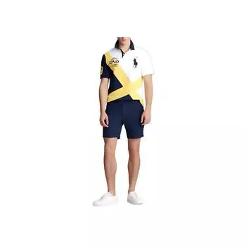Polo Ralph Lauren Letter Logo Pullover Straight Loose Short Sleeve Polo Shirt Men tops White 710790751-001 S