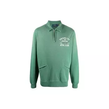 Polo Ralph Lauren Logo Print Polo Sweater Мужской свитер Зеленый 710851938-001 M