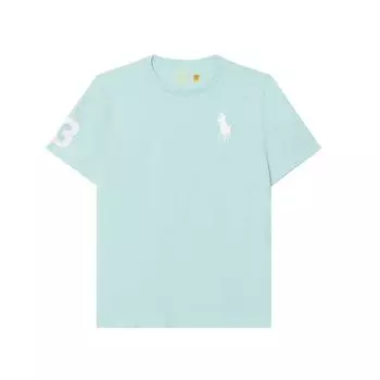 Polo Ralph Lauren Лого Пуловер Круглый вырез Короткий рукав Футболка Детские Топы Синий 323832907-064 L