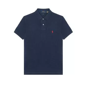Polo Ralph Lauren Logo Slim Fit Рубашка поло с коротким рукавом Мужская верхняя часть Синяя 710536856-265 XS
