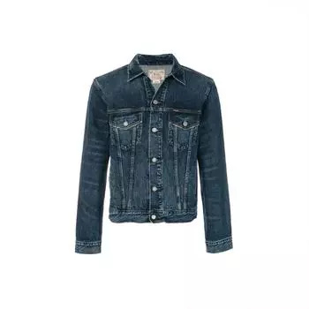 Polo Ralph Lauren Logo Solid Denim Jacket Men Jackets Blue 710673235-001 L
